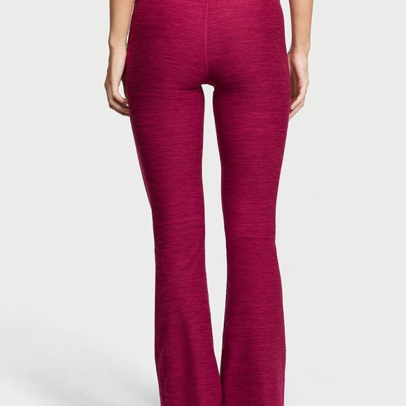 VICTORIA'S SECRET Essential Flare Leggings Claret Red Heather - Picture 4 of 6